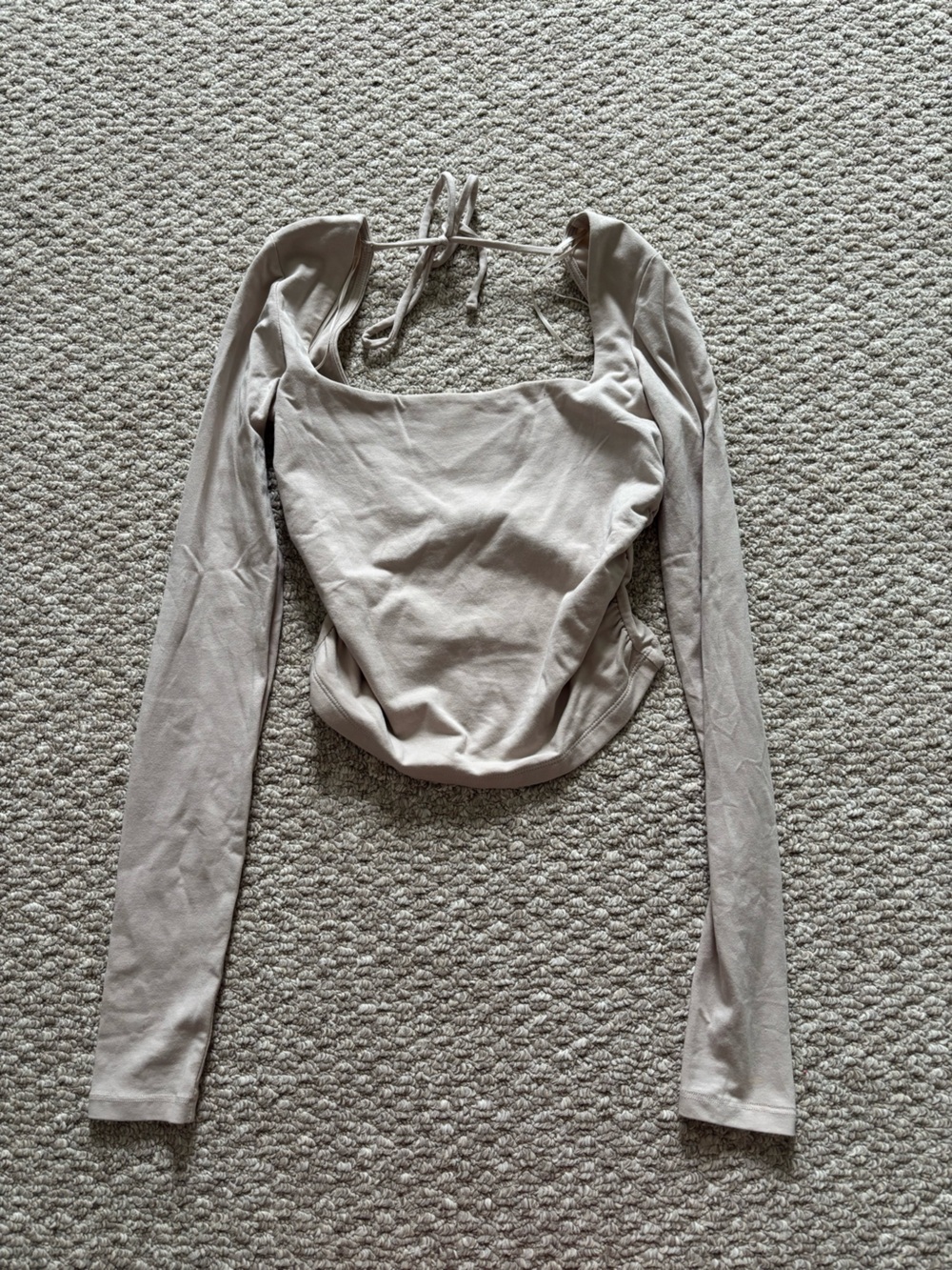 Long-Sleeve Tie-Back Top